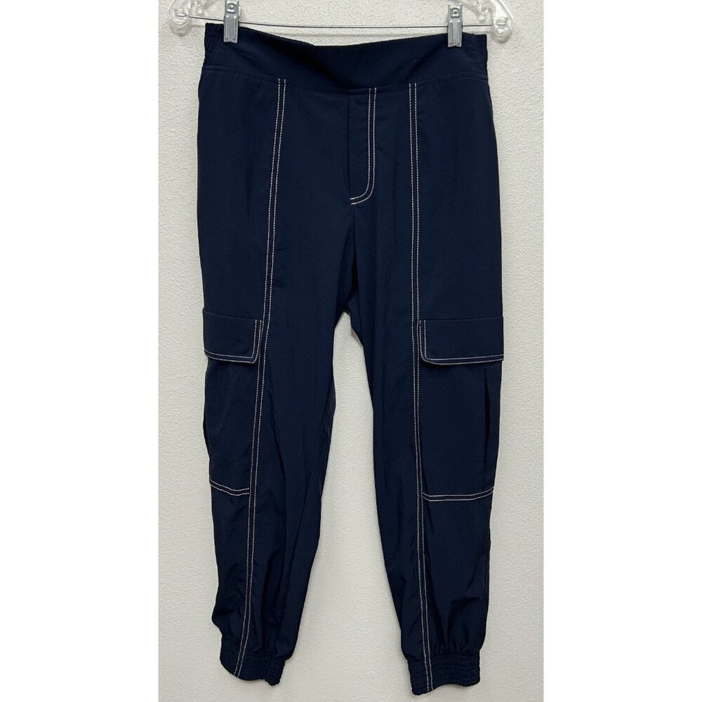 Athleta Pants Womens 2 Petite Navy Blue Chelsea Cargo Pocket Jogger Stretch